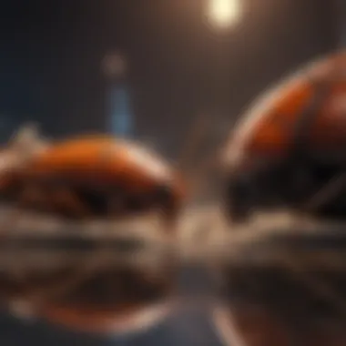 Cockroaches illustrating their ecological interactions