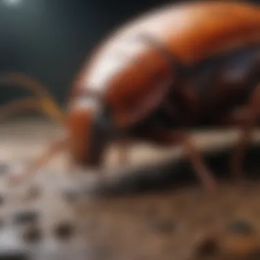 German cockroach in its natural habitat