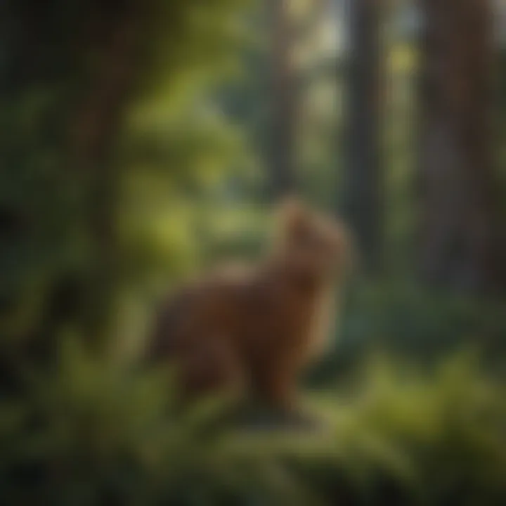 Wildlife interacting with the Great Green Arborvitae