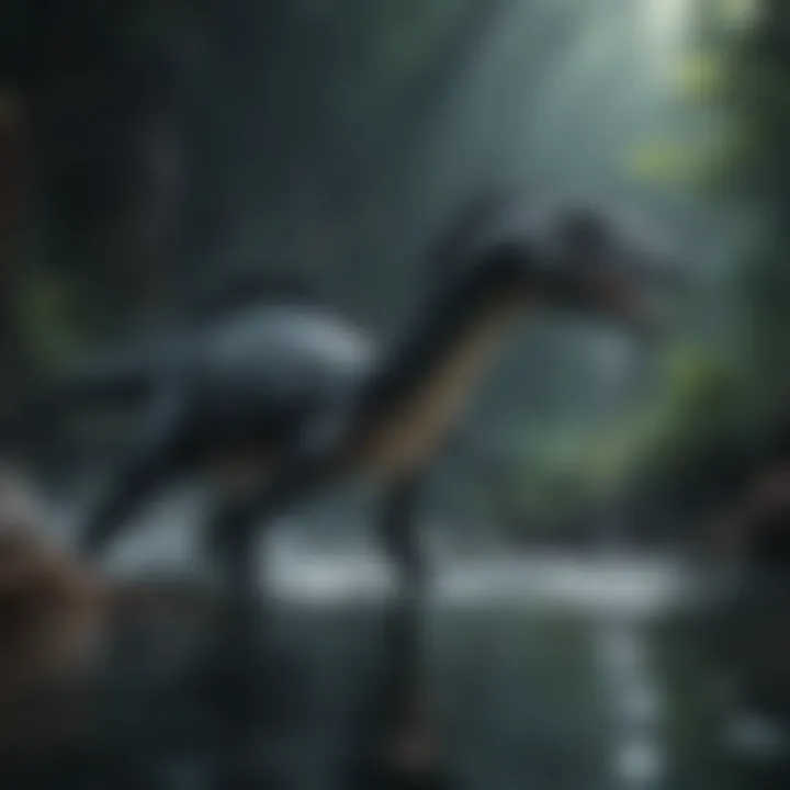 Artistic representation of a pliosaur hunting its prey