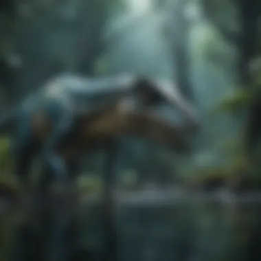 A vibrant underwater scene showcasing various aquatic dinosaurs