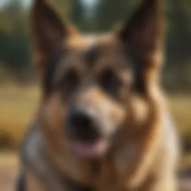 Friendly Temperament of a German Shepherd German Shepherd displaying friendly temperament