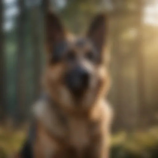 Majestic German Shepherd in a natural setting