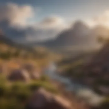 Panoramic Views of National Parks Stunning panoramic view of a mountain range in a national park