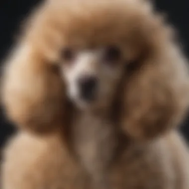 A close-up of a Poodle's coat showcasing the importance of proper brush selection