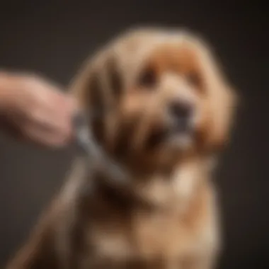 Safe Grooming Techniques in Action A well-groomed dog being trimmed, illustrating the proper technique of using dog scissors safely.