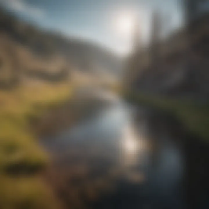 A panoramic view of the Yellowstone landscape showcasing diverse ecosystems.