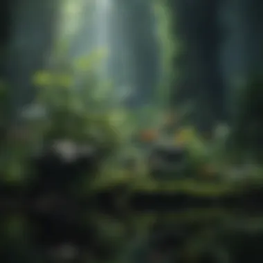 Lush Landscapes of Freshwater Aquariums Freshwater aquarium showcasing lush vegetation and exotic fish