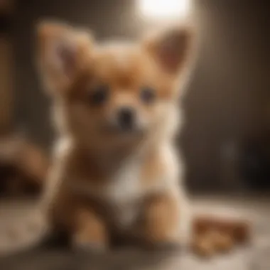 Training Techniques for Your Pomchi Pomchi puppy being trained with treats