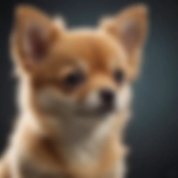 Close-up of a Pomchi's unique features