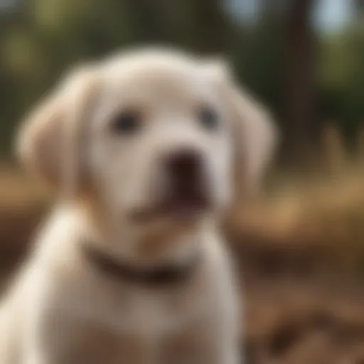 Playful Labrador puppy with a bright expression