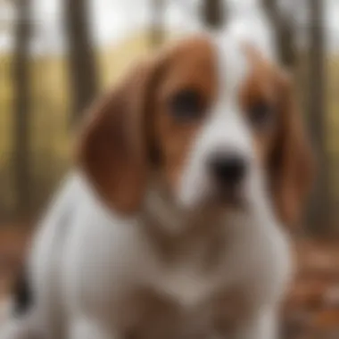 Treeing Walker Coonhound puppies snuggling together