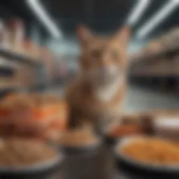 A variety of cat food options available at Walmart