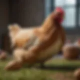 A majestic large laying hen showcasing its unique features and size.