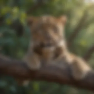 A leopard resting on a branch, illustrating its adaptability to various habitats