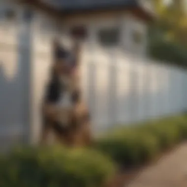 Modern Vinyl Fence for Pet Security A modern vinyl fence showcasing sleek design and height.