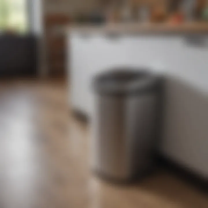 High-tech kitchen trash can with sensor opening feature