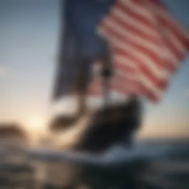 Symbolism Behind the United States Navy Flag United States Navy flag featuring the ship