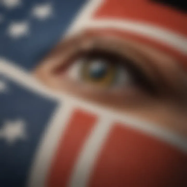 A close-up of a specific national flag, showcasing its distinctive colors and patterns.