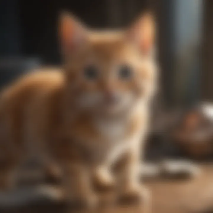 Assorted flea treatment products for kittens