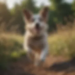 A dog enjoying outdoor playtime, free from fleas.