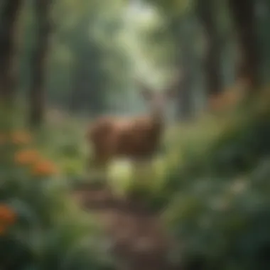 Deer-Resistant Plant Landscape Garden landscape showcasing deer-resistant plants