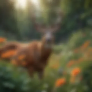 Vibrant deer-resistant flowers blooming in a garden