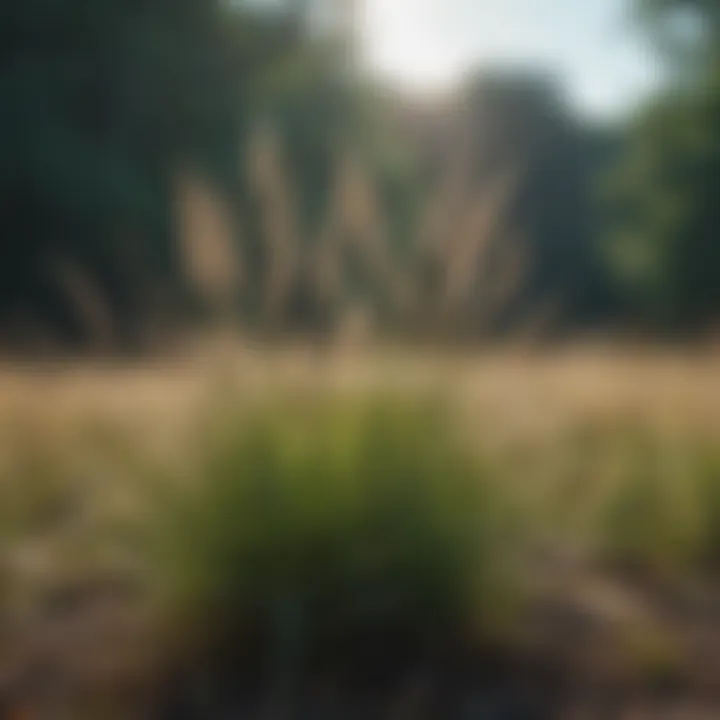 A comparison chart showing different species of perennial grasses and their characteristics.