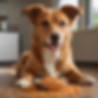 A happy dog enjoying a bowl of Iams Sensitive Skin and Stomach Dog Food, highlighting its appeal.