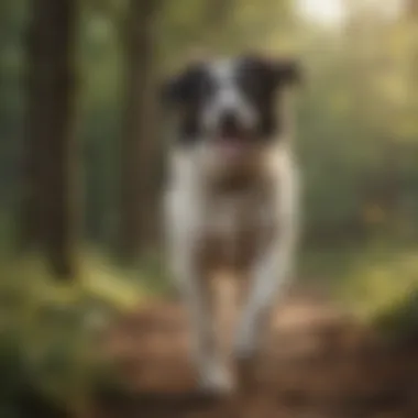 A happy dog playing outdoors, showcasing joint health