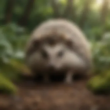 The Importance of Natural Foraging in Hedgehog Diet A hedgehog foraging in a natural habitat surrounded by foliage