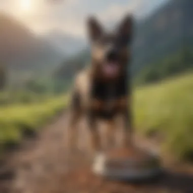 Dog Enjoying Hills Hepatic Wet Dog Food A happy dog enjoying Hills Hepatic Wet Dog Food
