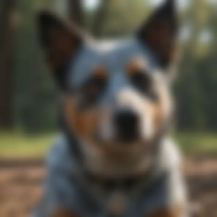 Dog training session with a Blue Heeler