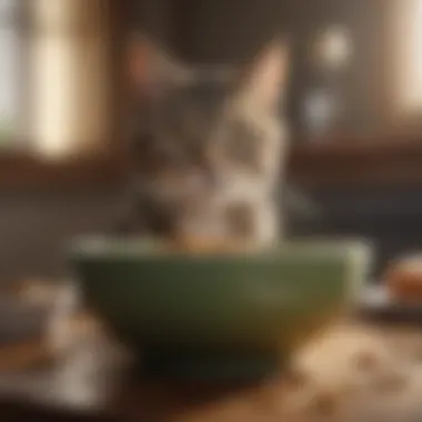 Dietary Adjustments for Feline Health A bowl of bland diet suitable for cats.