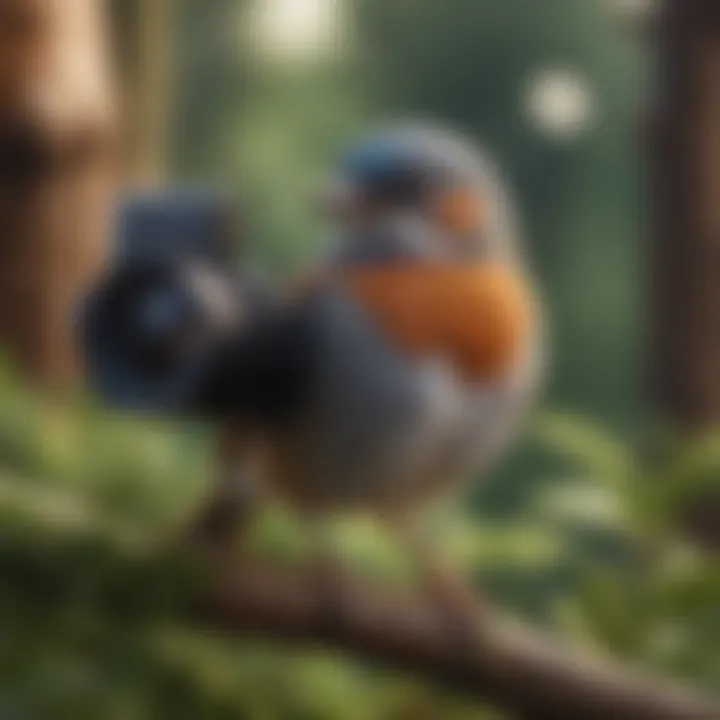 A birdwatcher using a smartphone app to identify bird sounds.