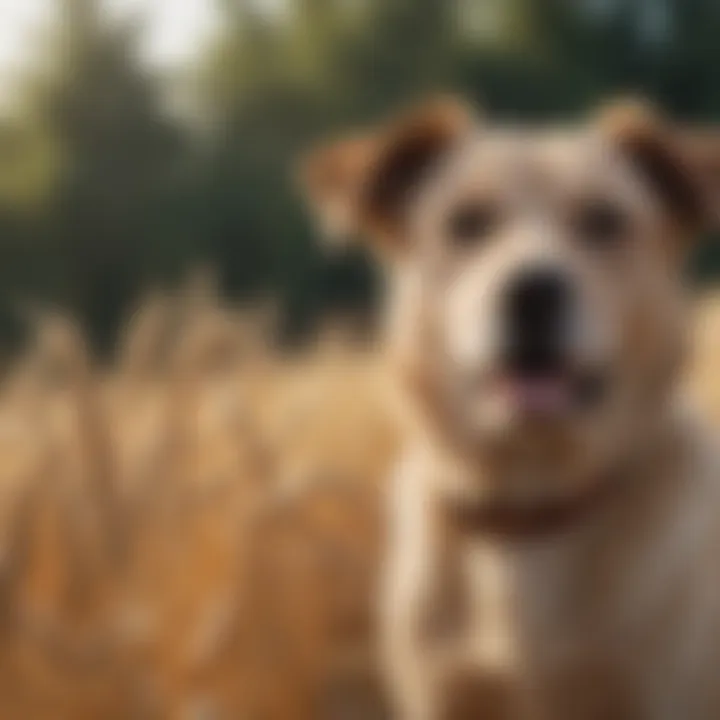 A dog displaying signs of wheat sensitivity