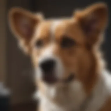 Dog Enjoying Allergy Relief After Treatment Dog showing signs of allergy relief