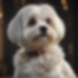 A regal Maltese dog with a flowing coat