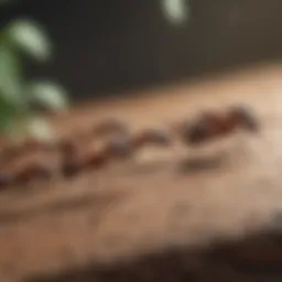 Close-up of various ant species on a surface