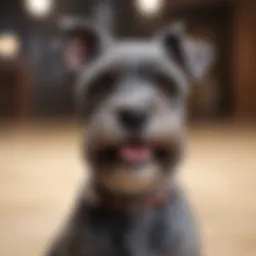 Miniature Schnauzer with a playful expression