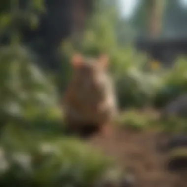 Herbal Garden: A Sanctuary Against Rodents An herbal garden showcasing multiple species with rodent-repelling traits