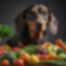 A vibrant bowl of fresh vegetables and lean proteins suitable for dachshunds