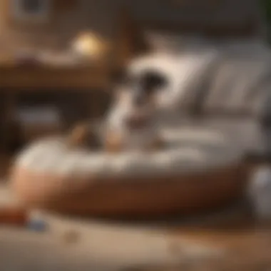 Preventative Measures for Dog Care A cozy dog bed surrounded by preventative products