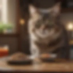A senior cat enjoying a bowl of premium nutrition
