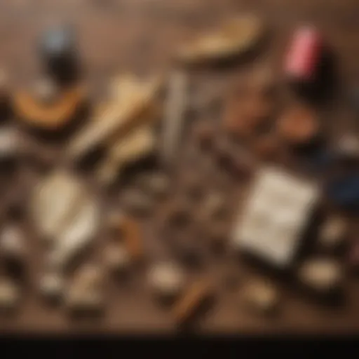 A variety of natural rawhide products for dogs arranged on a wooden surface