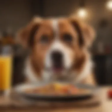 A happy dog enjoying a nutritious meal, symbolizing improved quality of life through diet