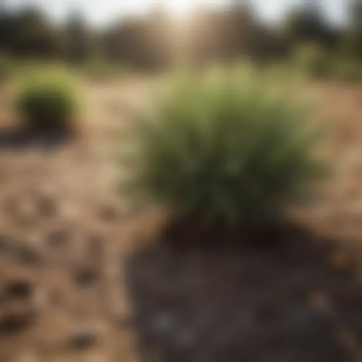 Close-up of drought-resistant flora thriving in the North Texas climate.