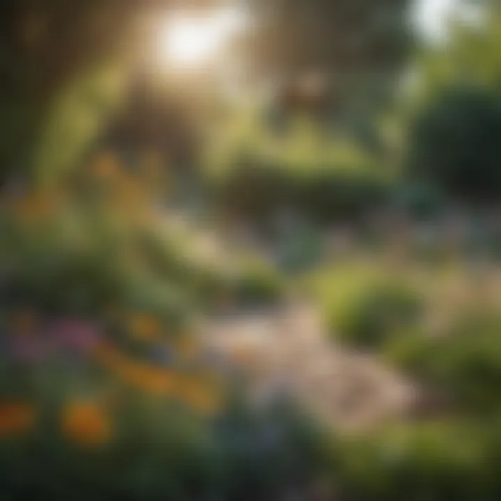 Pollinator-friendly garden design attracting bees and butterflies.