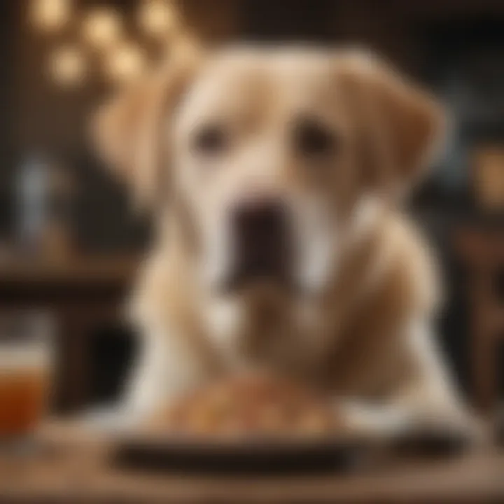 Labrador Retriever enjoying a healthy meal