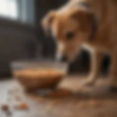 Precision in Feeding: Measuring Portions Pet owner measuring dog food portions